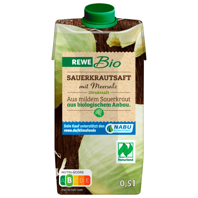 REWE Bio Sauerkrautsaft mit Meersalz 0,5l